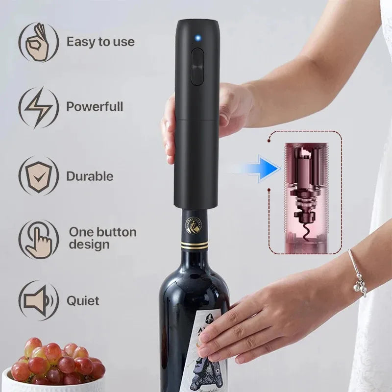Electric Automatic Red Wine Corkscrew Rechargeable Wine Opener