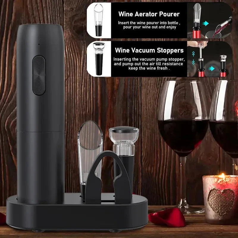 Electric Automatic Red Wine Corkscrew Rechargeable Wine Opener