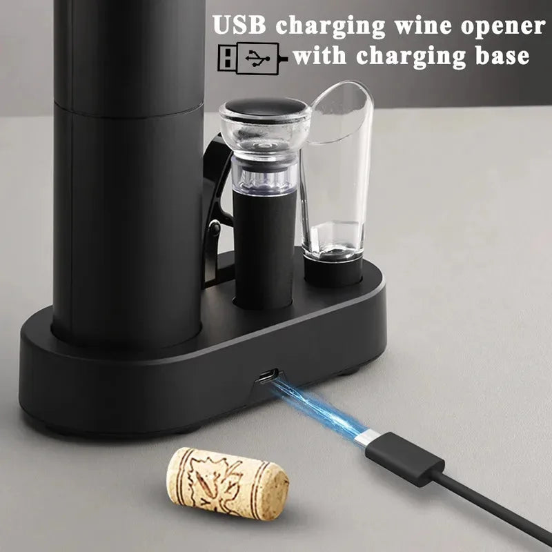 Electric Automatic Red Wine Corkscrew Rechargeable Wine Opener
