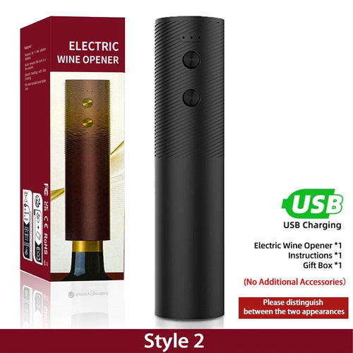 Electric Automatic Red Wine Corkscrew Rechargeable Wine Opener