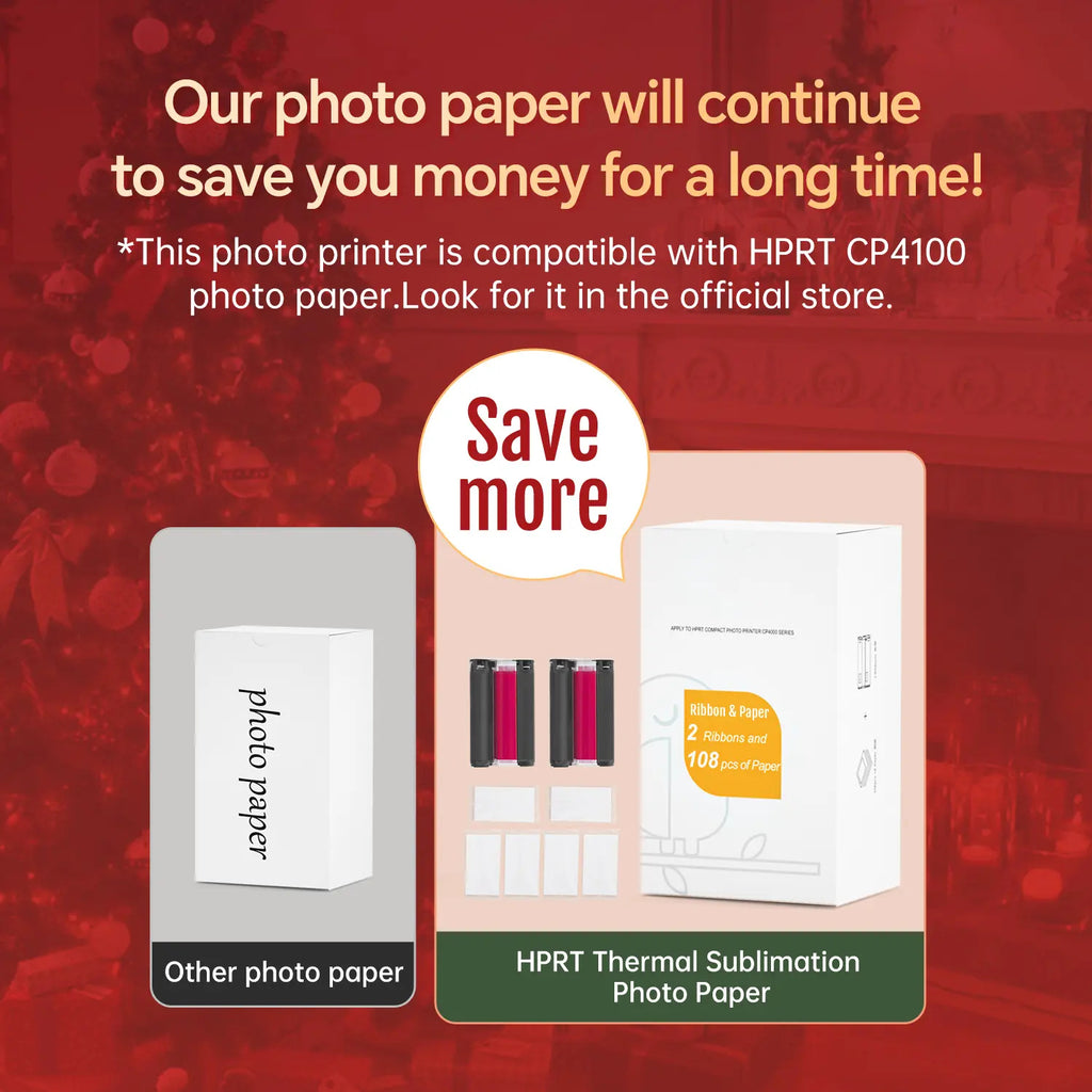 Wireless WiFi Portable Photo Printing Compatible with iPhone & Android