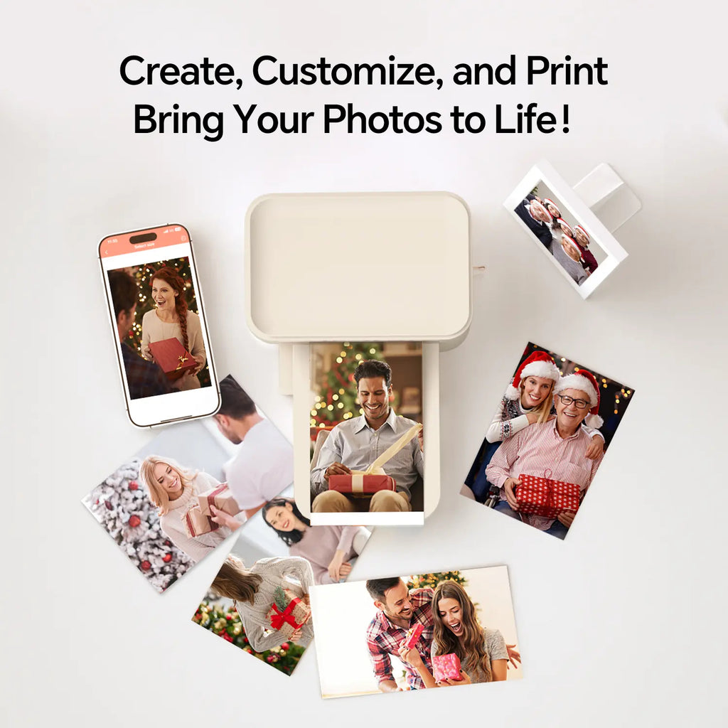 Wireless WiFi Portable Photo Printing Compatible with iPhone & Android