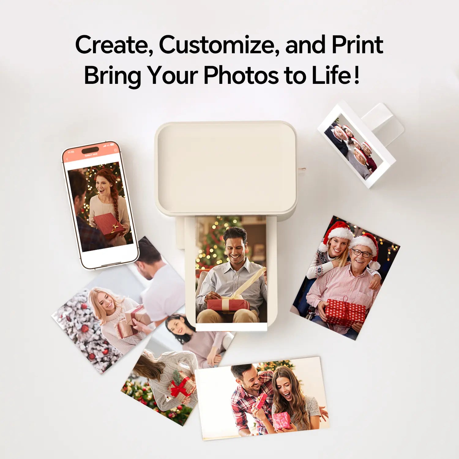 Wireless WiFi Portable Photo Printing Compatible with iPhone & Android