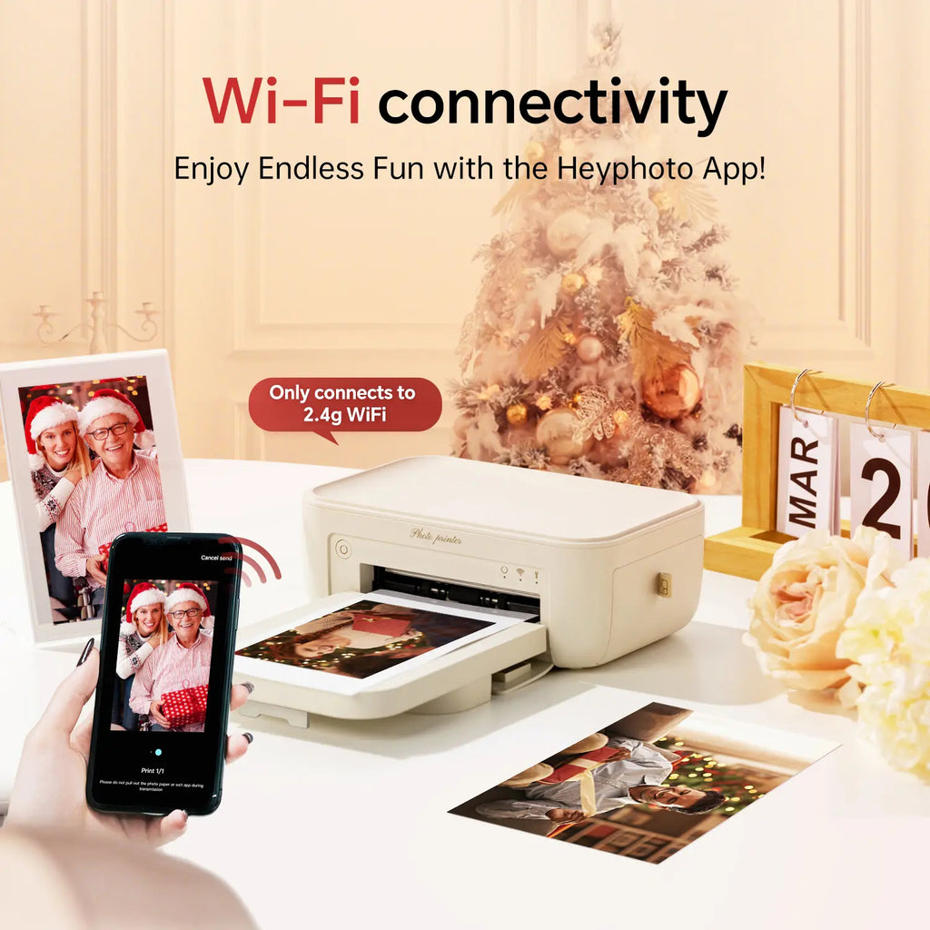 Wireless WiFi Portable Photo Printing Compatible with iPhone & Android